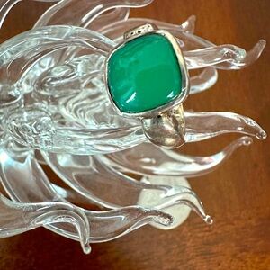 Handmade Chrysoprase Sterling Ring